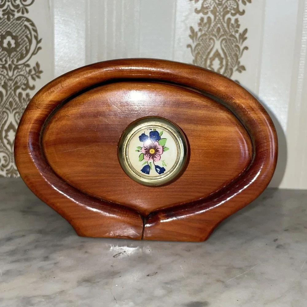 Unique Hand Tooled Bandsaw Box Wood Wooden Drawer Stained Pull Trinket Jewelry